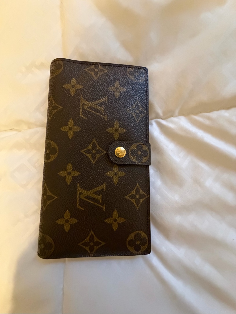 Louis Vuitton Monogram Long Wallet in Brown and Gold